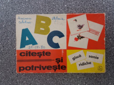 Citeste si potriveste - joc vintage de colectie IPBT 1976 / CJP foto