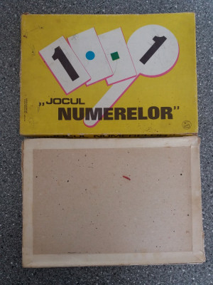 Jocul Numerelor - joc vintage de colectie / CJP foto