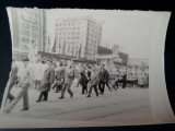 Fotografie defilare Iasi, Republica Populara Romana, Alb-Negru, Romania de la 1950, Sarbatori