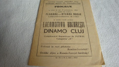 Program meci fotbal - Divizia A - Dinamo Cluj - Locomotiva Bucuresti -7.11.1957 foto