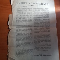 manifest clubul muncitorilor aprox. anii 1890-1899-cons. mile,anton bacalabasa