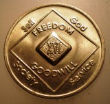 2.322 MEDALIE/JETON FREEDOM NA NARCOTICS ANONYMOUS XVI 34mm, America de Nord