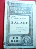 Henry Murger - Balade - Ed. Minerva 1910 , trad. C.Nalba