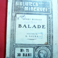 Henry Murger - Balade - Ed. Minerva 1910 , trad. C.Nalba