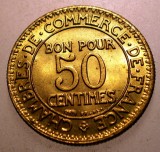 A.052 FRANTA 50 CENTIMES 1926 XF/AUNC, Europa, Bronz-Aluminiu