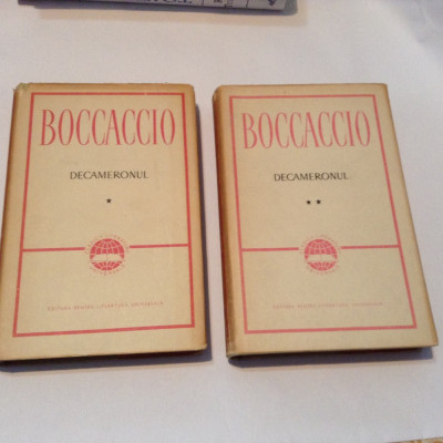 DECAMERONUL BOCCACCIO EDITIE DE LUX,CARTONATA 2 VOLUME P12 foto