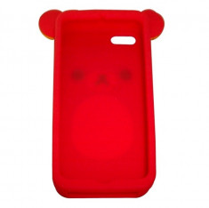 Husa silicon rosie (cu urechi) pentru Apple iPhone 5/5S/SE foto