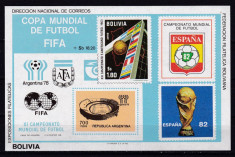 Bolivia 1979 sport fotbal MI bl.83 MNH w47 foto