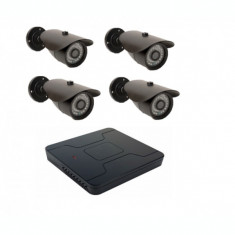 Kit 4 camere supraveghere exterior 4 in 1 full hd 30 m IR foto