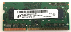 Memorii Laptop SODIMM Micron 2GB DDR3 PC3-10600S 1333Mhz foto