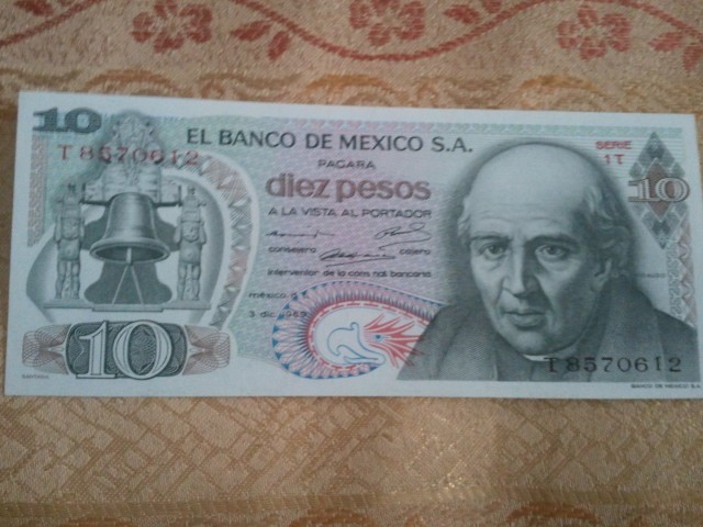 Mexic 10 pesos 1965, UNC