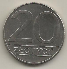 POLONIA 20 ZLOTI ZLOTYCH 1990 [1] livrare in cartonas foto