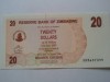 Zimbabwe 20 Dollars 2007 UNC Bancnota Straine Africa