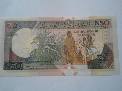 Somalia 50 shillings 1991, UNC foto