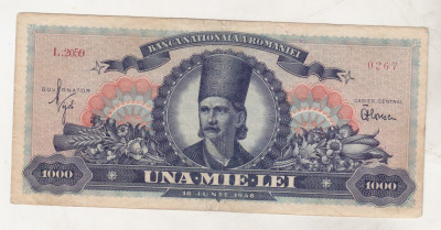 bnk bn Romania 1000 lei 1948 , vf foto