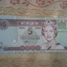 Fiji 5 dollars 2002 UNC