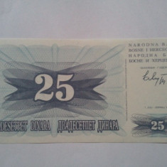 Bosnia-Hertegovina 25 dinari 1993, UNC