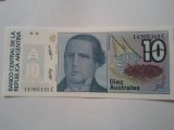 Argentina 10 Australes 1985-1989 UNC Bancnota Straina Numismatica