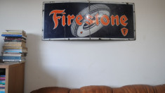 Firestone reclama veche metal portelanat Old Firestone Sign foto