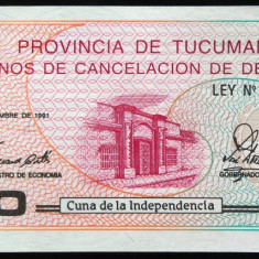 Bancnota 100 Australes - ARGENTINA (PROVINCIA TUCUMAN), anul 1991 UNC *Cod 626