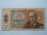 Cehoslovacia 10 korun 1986, circulata