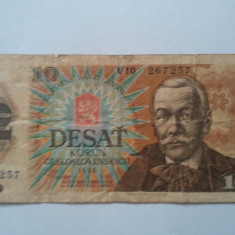 Cehoslovacia 10 korun 1986, circulata
