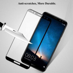 folie sticla HUAWEI MATE 10 LITE protectie ecran securizata curbata 3D neagra foto