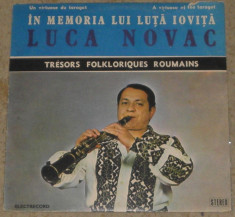 vinyl Luca Novac-taragot,In memoria lui Luta Iovita,seria Tresors Folkloriques foto
