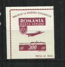 ROMANIA 1946 - ORGANIZATIA SPORTULUI POPULAR - COLITA, MNH - LP. 201 foto