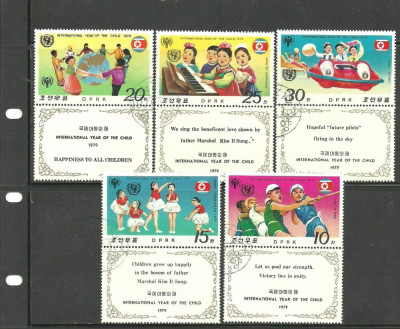 Korea 1979 - JOCURI DE COPII, serie stampilata cu TABS, SA2 foto
