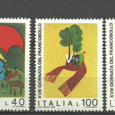 ITALIA 1976 - PICTURA COPII, serie nestampilata, SA2