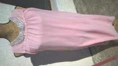 rochie eleganta de seara roz+colier foto