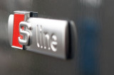 Set 2 x Emblema laterale si una pentru grila fata SLINE metalica s line, Audi