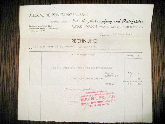 Act vechi-Rechnung-August Prasch 1947-21_19 cm.