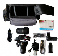 Canon 450D + obiectiv de kit 18-55mm + obiectiv TAMRON 70-300mm+ accs. foto
