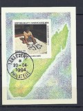MADAGASCAR 1993 &ndash; PICTURA, TAPITERIE, colita stampilata, SA17