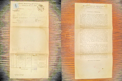 Act vechi Departament Wiener Magistrat Abteilung-1947. Format A4, 30_15 cm. foto