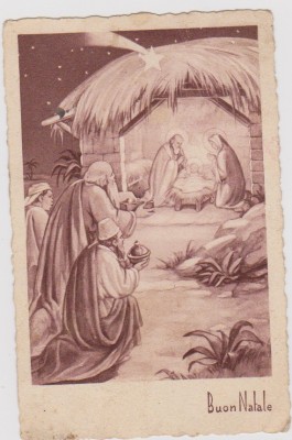 CARTE POSTALA FELICITARE DE ANUL NOU/INTERBELICĂ foto
