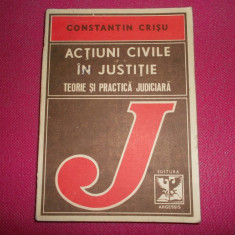 Actiuni Civile In Justitie - Teorie Si Practica Judiciara