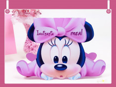 Invitatii Botez - Minnie Mouse 3 foto