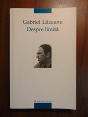 Despre limita - Gabriel Liiceanu (Humanitas, 2005) foto