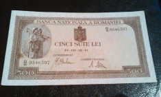 Bancnota Romania 500 Lei 1941 VF+ foto