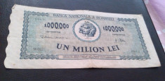 Romania Bancnota 1000000 Lei 16 Aprilie 1947 foto