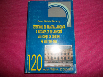 REPERTORIU DE PRACTICA JUDICIARA ale CURTII DE CONTURI PE ANII 1994-1996 foto