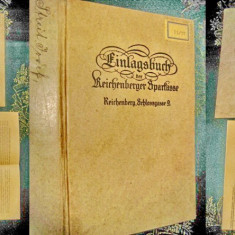 Reichenberger Einlagsbuch Sparkasse-Carnet economii german vechi stare ft. buna.