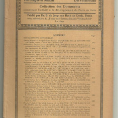 Revista SOCIETATEA NATIUNILOR : Documente privind Tratatul de la Paris - 1920