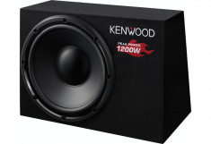 Subwoofer Auto Kenwood KSC-W1200B 300W RMS 30 cm foto