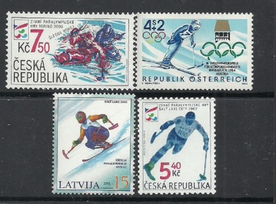 JOCURI PARALIMPICE DE IARNA, timbre nestampilate, SA32 foto