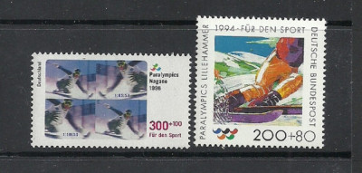 GERMANIA 1994/98 &amp;ndash; JOCURI PARALIMPICE DE IARNA,timbre nestampilate, SA32 foto