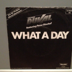 FRANK DUVAL - WHAT A DAY/FADE OUT (1984/TELDEC/RFG) - Vinil Single '7/Impecabil